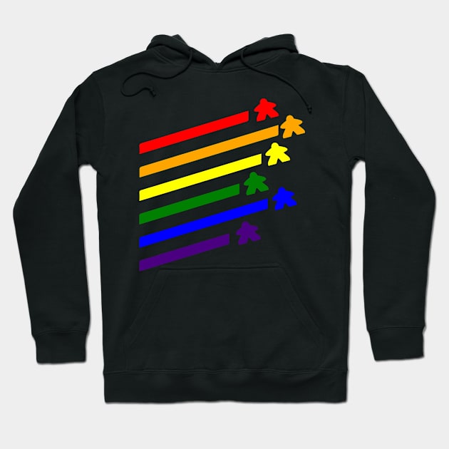 Rainbow Flying Meeples Hoodie by MimicGaming